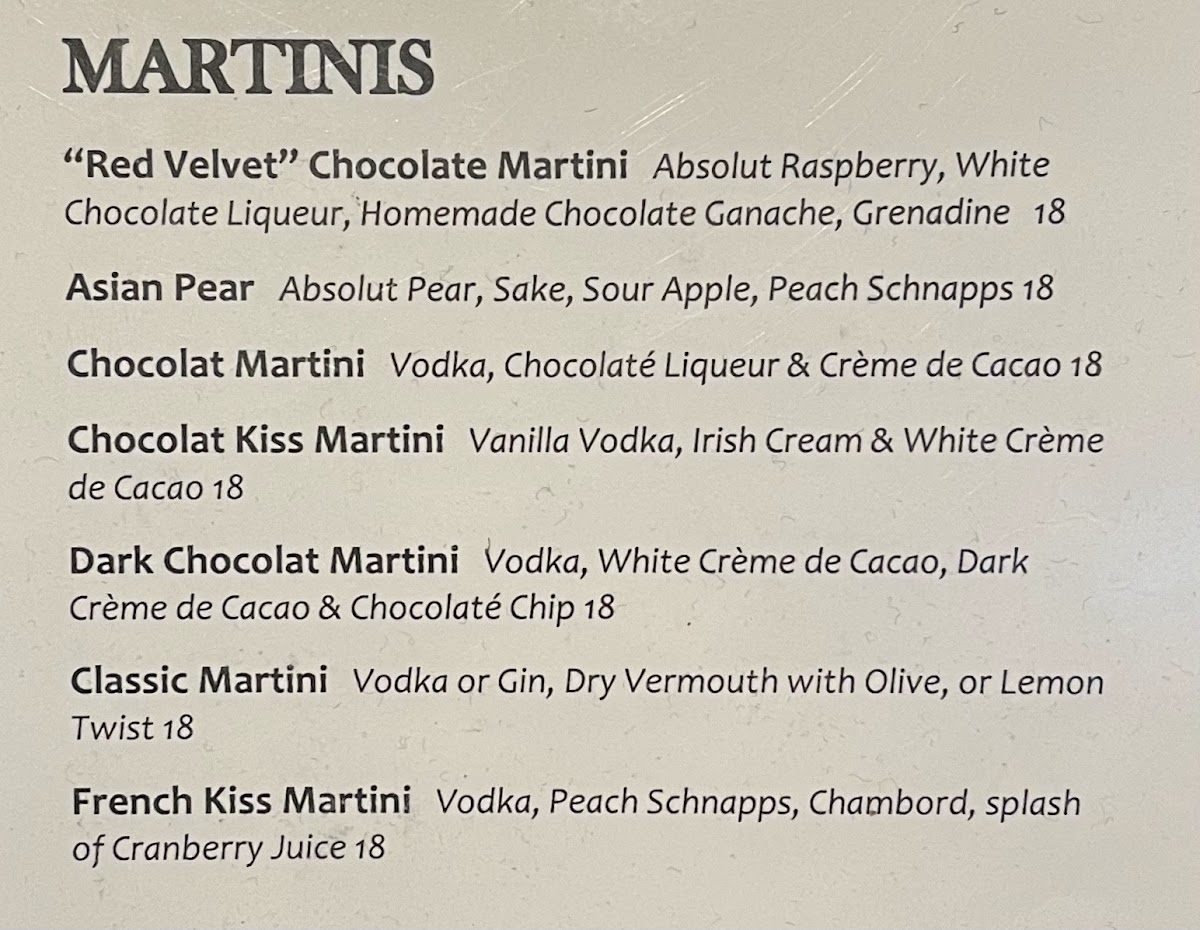 Chocolat Restaurant & Bar Menu - Image 2
