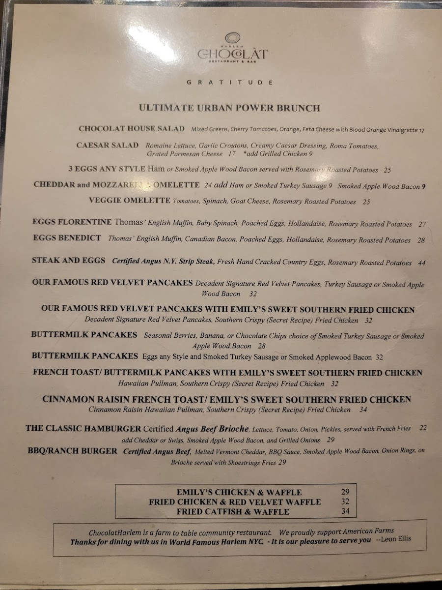 Chocolat Restaurant & Bar Menu - Image 3