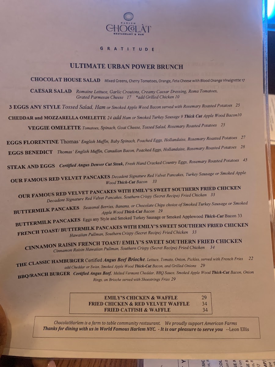 Chocolat Restaurant & Bar Menu - Image 6